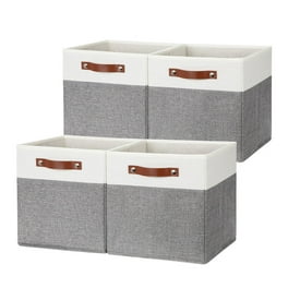 Baywell Storage Bins for Organizing, Large Fabric Storage Baskets for  Shelves with Ropes, Foldable Storage Cubes for Home, Office, Toys Organizer
