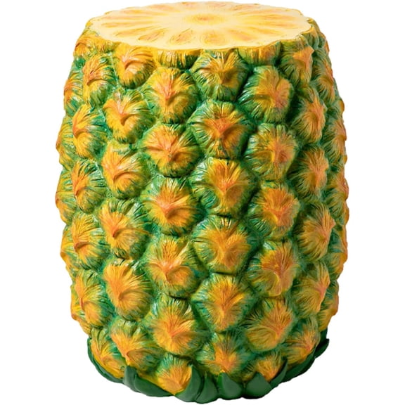 DULRLLY Simulated Food Stools, Decorative Food Shoe Changing Stool, Funny Food Shape Ottoman Foot Rest for Kids Adult, Resin Soft Footrest Stool Ottoman for Home Living Room Bedroom Decor(Pineapple)