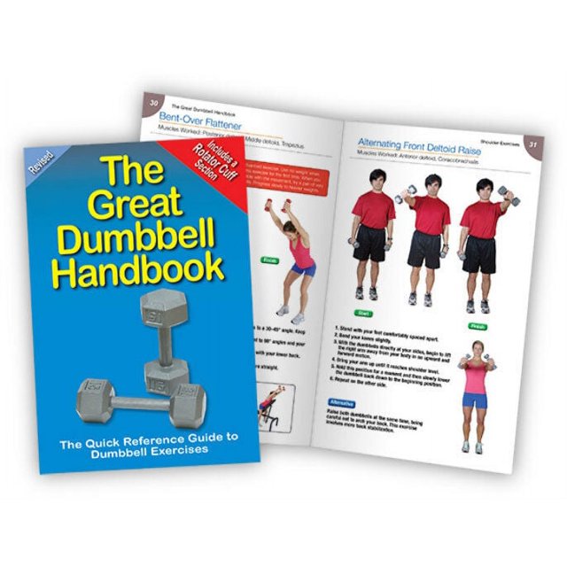 DUMBBELL HANDBOOK Fitness Book Workout Guide Dumbell Chart