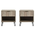 thumbnail image 1 of DUMBO 1.0 Nightstand from Engineered Wood in Rustic Gray - Set of 2, 1 of 11
