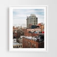 thumbnail image 1 of DUMBO from the Manhattan Bridge 01 - Manhattan New York Photography City Graffiti Architecture Street Photography Skyline Vintage White Framed Wall Art Print 12 x 16 inches, 1 of 3