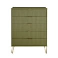 thumbnail image 1 of DUMBO 5-Drawer Tall Dresser from Engineered Wood in Olive Green, 1 of 10