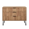 thumbnail image 1 of DUMBO Modern Engineered Wood Dresser with 3-Drawers in Golden Brown, 1 of 2