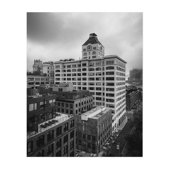 DUMBO Views B&W - Brooklyn New York Photography Unframed Wall Art Print 8 x 10 inches