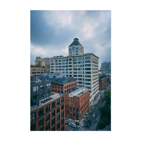 DUMBO Views - Brooklyn New York Photography City Architecture Vintage Skyline Bridge Street Photography Unframed Wall Art Print 20 x 28 inches