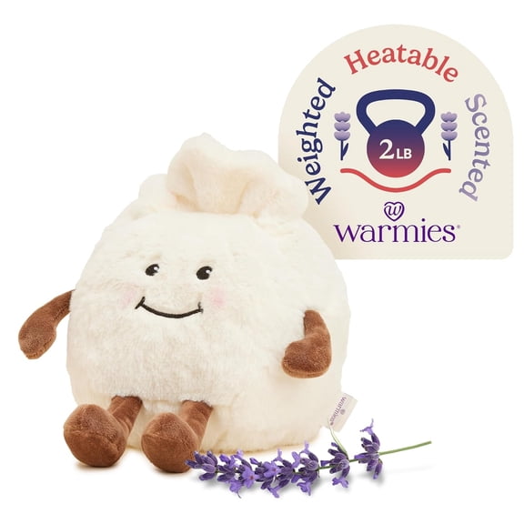 Warmies Microwavable Weighted Stuffed Animal, Lavender-Scented Dumpling Plushie, 2 lbs