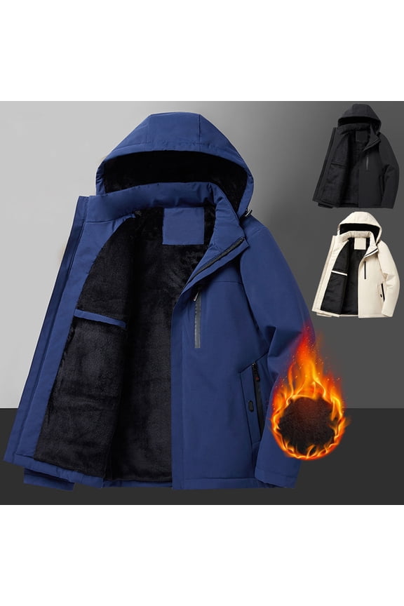 Big and Tall Mens Winter Coats with Removable Hood Insulated Puffer Jacket Thicken Puffy Warm Down Coat Windbreaker Parkas Khaki,XXXXXL