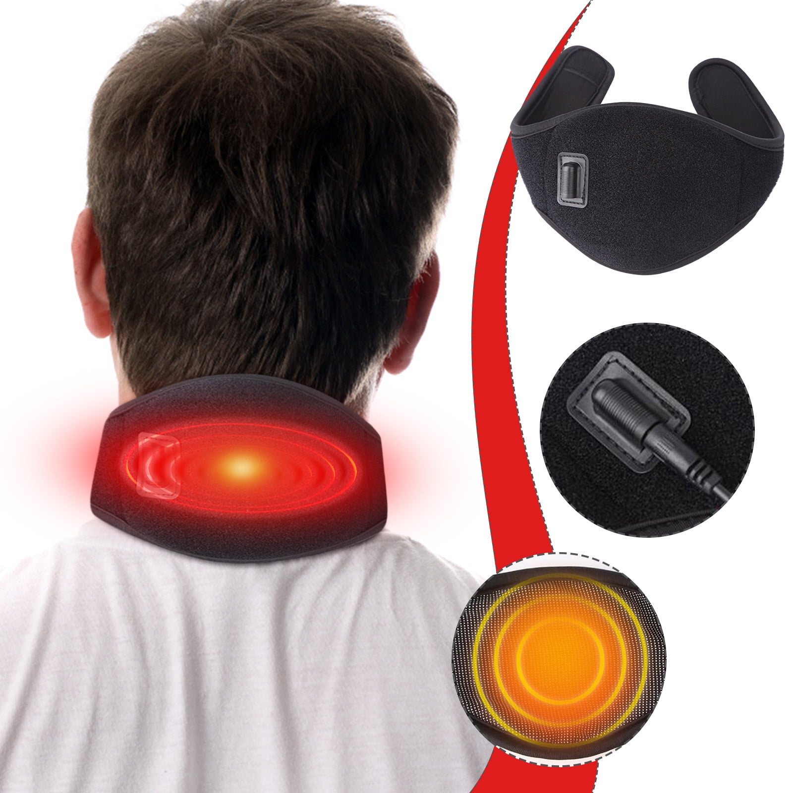 DUMUIELD Deals Neck Heating Pad Heated Neck Support Brace for Neck Pain