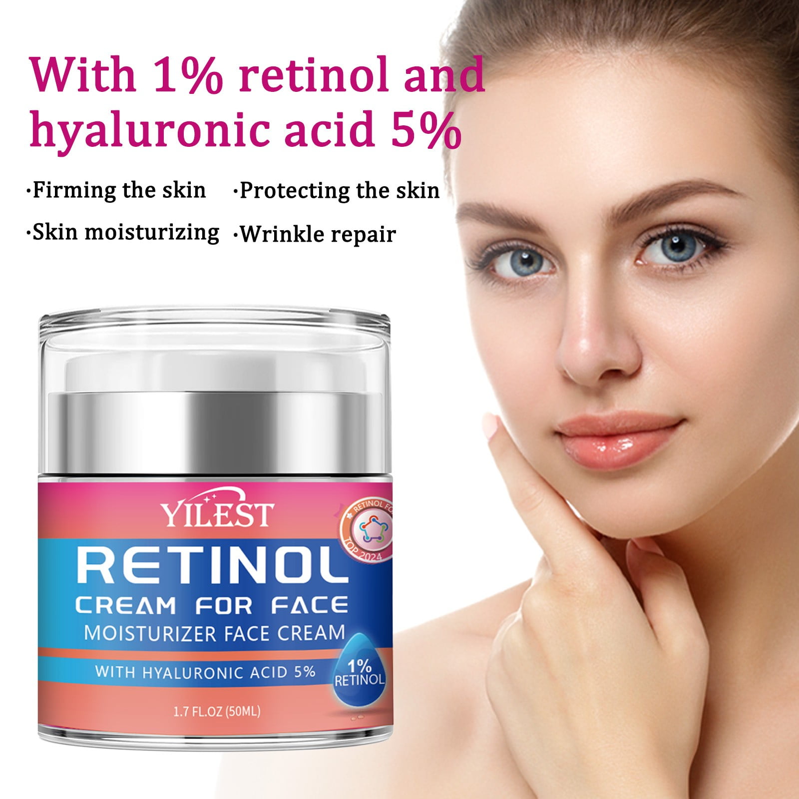 DUMUIELD Deals Retinol Cream for Face, Face Moisturizer Collagen Cream