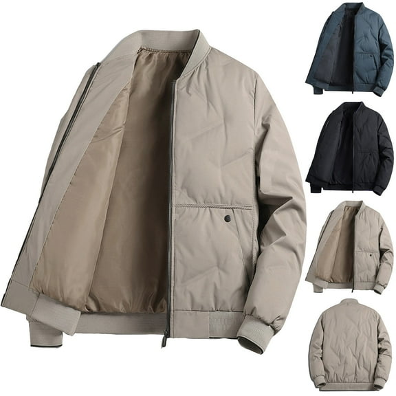 DUMUIELD Men's Puffer Jackets Warm Down Jacket Alternative Puffy Casual Winter Coat Insulated Outerwear for Travel Ski with Pocket Blue,XXXXXL