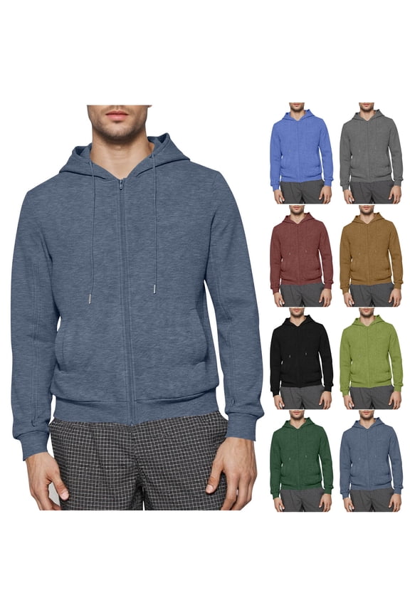 Mens Dialysis Sweatshirts with Arm Zipper Jacket Full-Zip Hemodialysis Cotton Warm Lightweight Hoodie Sweatshirt Coffee,S