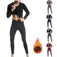 thumbnail image 1 of DUMUIELD Mens Thermal Underwear Set Fleece Lined Long Johns Warm Top and Bottom Pajama Set Base Layer for Cold Weather Black,L, 1 of 5