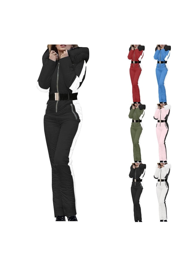 Women's Ski Overalls Waterproof Snow Bibs Ski Pants Long Sleeve Windproof Insulated Overalls Pants Outdoor Snowboard Pant White,M