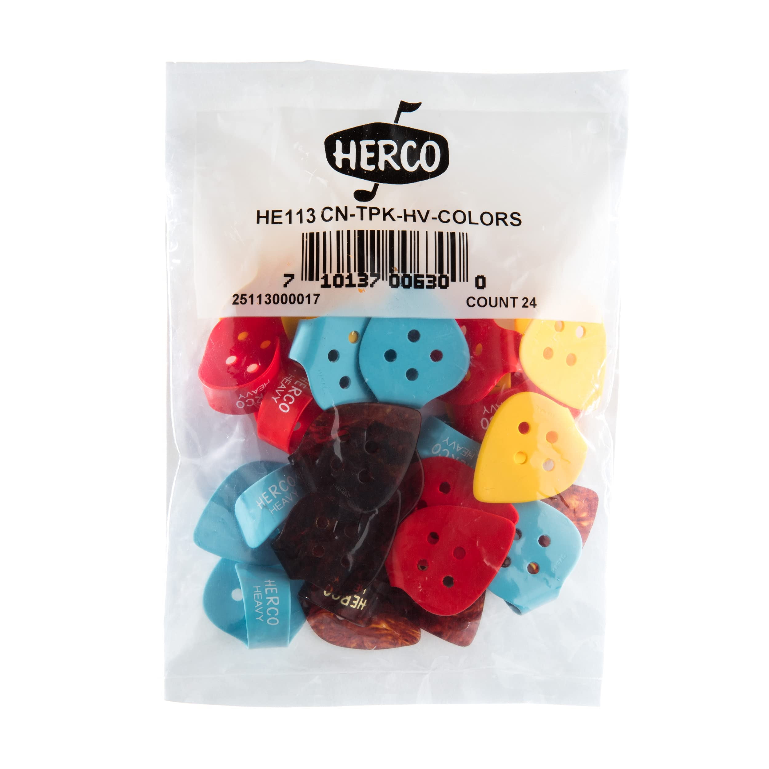 DUN-HE113 Dunlop Heavy Thumb Pick Colors 24 Pack