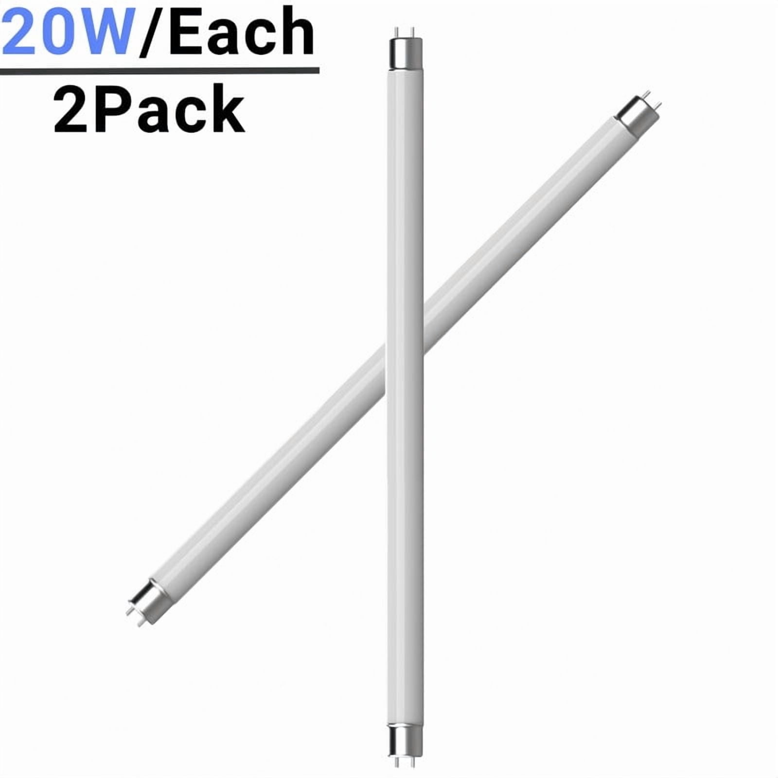 DUNCHATY 2-Pack 20W T8 Replacement Bulb for Bug Zapper, 365-370nm Dual-Band UVA, 5000-Hour Life, G13 Base, for Indoor Mosquito Trap & Insect Killer