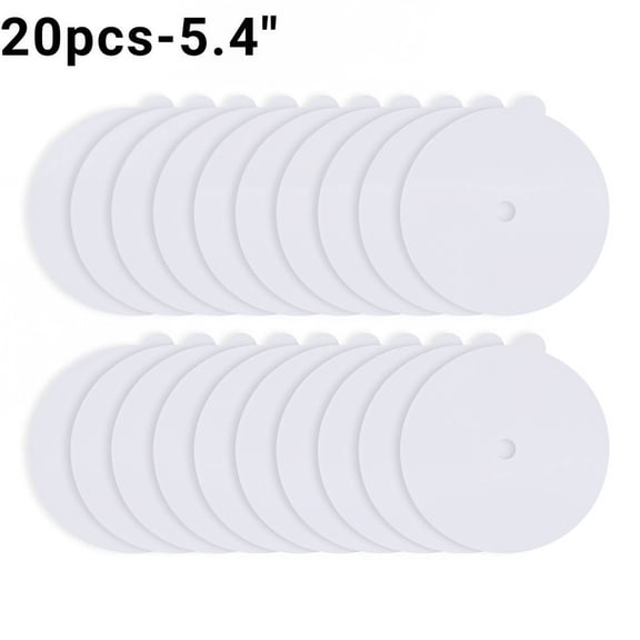DUNCHATY 20 Pack Refillable Sticky Flea Trap Discs, 5.4in Glue Boards for Flying Insects, Non-Toxic Replacement Pads for Mosquito, Fly & Bed Bug Traps, Safe Around Pets & Kids for Home Use