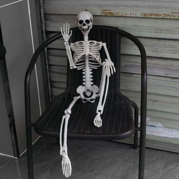 DUNCHATY 3ft Halloween Skeleton Life Size Realistic Full Body Hanging w/ Movable Joints