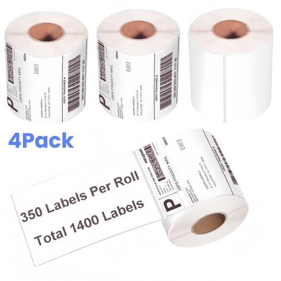 DUNCHATY 4"x6" Thermal Shipping Labels - 1400 Labels Direct Thermal Labels Compatible with Zebra Rollo Munbyn Printers - Waterproof Strong Adhesive Perforated Mailing Labels