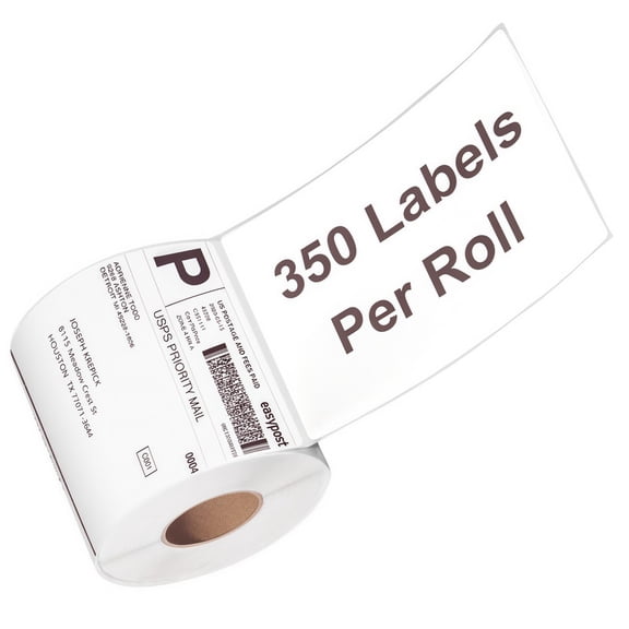DUNCHATY 4"x6" Thermal Shipping Labels - 350 Labels Direct Thermal Labels Compatible with Zebra Rollo Munbyn Printers - Waterproof Strong Adhesive Perforated Mailing Labels