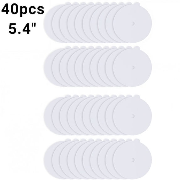 DUNCHATY 40 Pack Refillable Sticky Flea Trap Discs, 5.4in Glue Boards for Flying Insects, Non-Toxic Replacement Pads for Mosquito, Fly & Bed Bug Traps, Safe Around Pets & Kids for Home Use