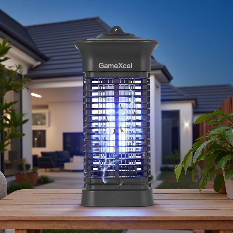 DUNCHATY 4000V Electric Bug Zapper Outdoor Lantern, Indoor Mosquito Killer with Light, Waterproof Fly Trap for Patio & Backyard, Round Insect Zapper for Home Garden Use, Square