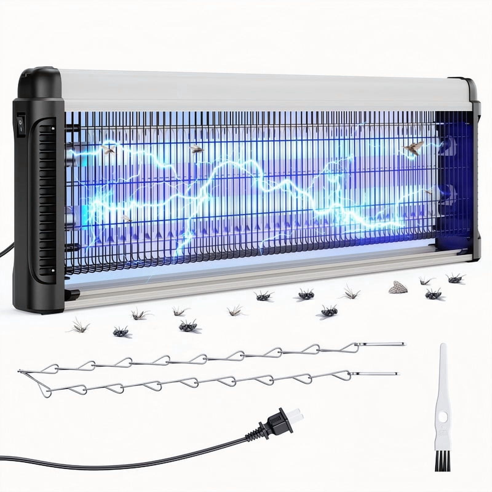 DUNCHATY 40W Electronic Bug Zapper, 365-370nm Dual-Band UVA Mosquito Killer, 2500V Instant Kill Grid, 360° Trapping, Child & Pet Safety Grille, Includes 2 T8 Tubes