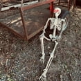 thumbnail image 1 of DUNCHATY 6FT Halloween Giant Skeleton, LED Eyes & Horror Sounds, Animated Shaking Mega Prop for Haunted Yard, 1 of 6
