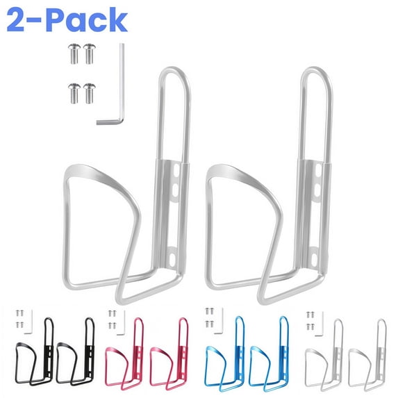 DUNCHATY Bicycle Water Cup Holder – Universal PC Plastic Bike Bottle Cage for Mountain Bikes, Road Cycling, Cruiser – Lightweight Drink Rack Cycling Accessories, Silver