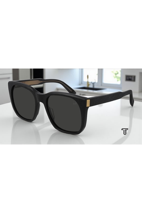 DU0023S 004 Rectangular Squared Black Grey Grey 57 mm Unisex Sunglasses