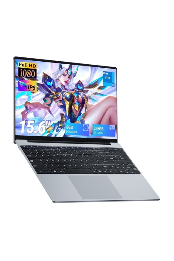 15.6-Inch Windows 11 pro Laptop, Intel Core m3 Processor, 8GB RAM, 256GB SSD, 1080p Display. WiFi 5.0 BT 4.2 Silver