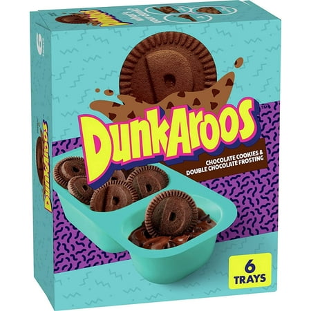 DunkAroos, Chocolate Cookies and Double Chocolate Frosting, 6 x 28g/1 oz