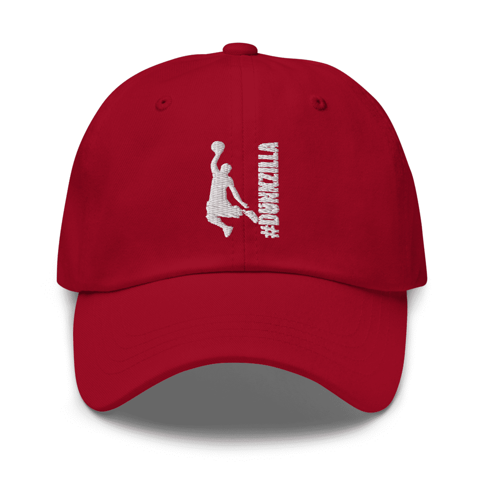 DUNKZILLA by LU JACKS® Dad hat Unleash the GameChanger in Sports Apparel (Cranberry