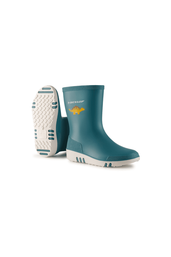 Mini - Rain boots for Kids & Toddlers - Waterproof Rubber boots made from PVC - Flexible & Durable - Lightweight Mud boots for boys & girls - Blue/White - Size 5-11,5