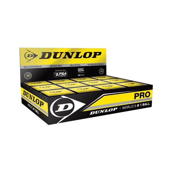 DUNLOP Pro Squash Balls 1 Ball Box 12 -DS