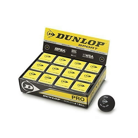 DUNLOP Pro Squash Balls - 1 Dozen