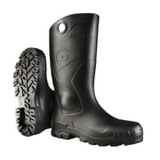 DUNLOP Protective Footwear, Chesapeake plain toe Black Amazon, 100% Waterproof PVC, Lightweight and Durable, 8677577.05, Size 5 US CA2