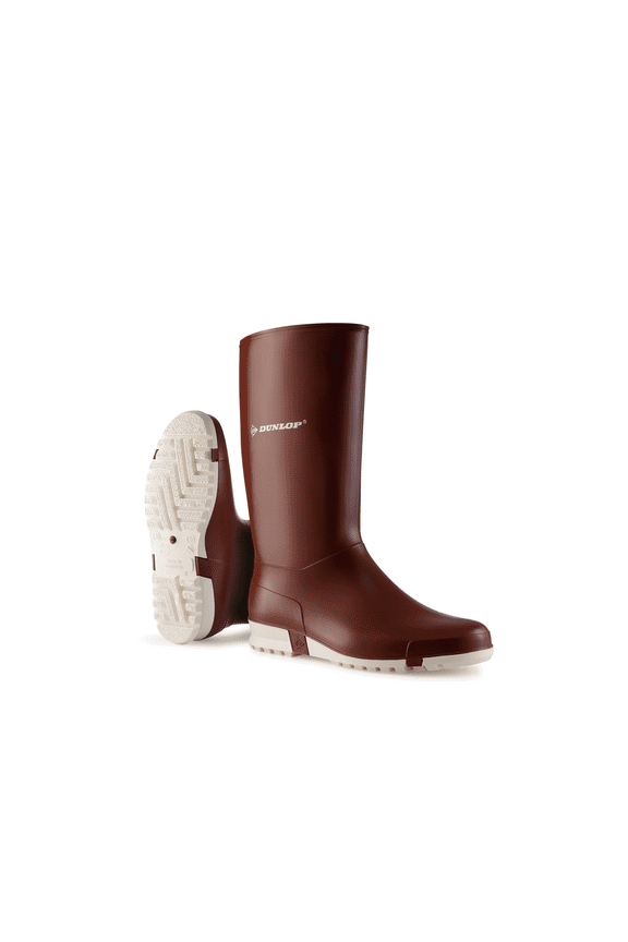 Sport - Rain boots for Women & Girls - Waterproof rubber boots made from PVC - Fashionable Garden boots - Durable & Lightweight - Burgundy/ White - Size 1-11