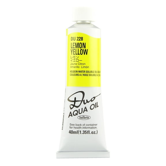 DUO Aqua Oil Color 40ml, Lemon Yellow