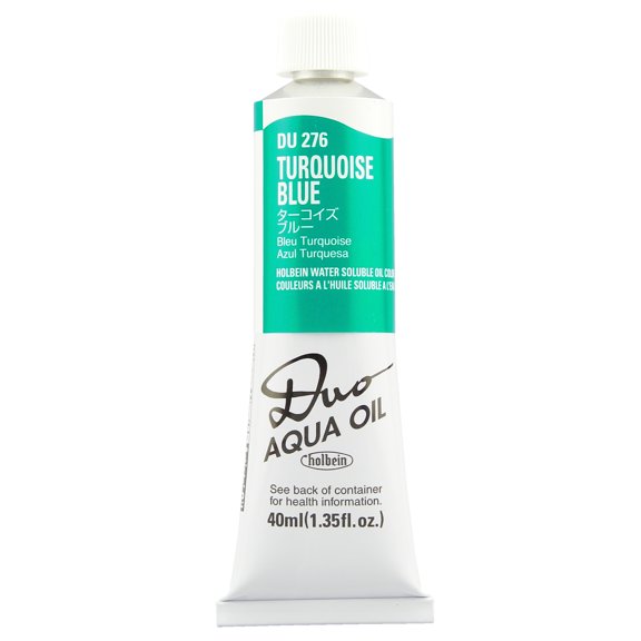 DUO Aqua Oil Color 40ml, Turquoise Blue