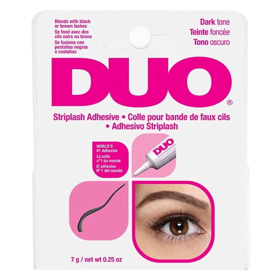 DUO Strip Lash Adhesive, Waterproof Eyelash Glue for Strip Lashes, Dark Tone, 0.25 oz