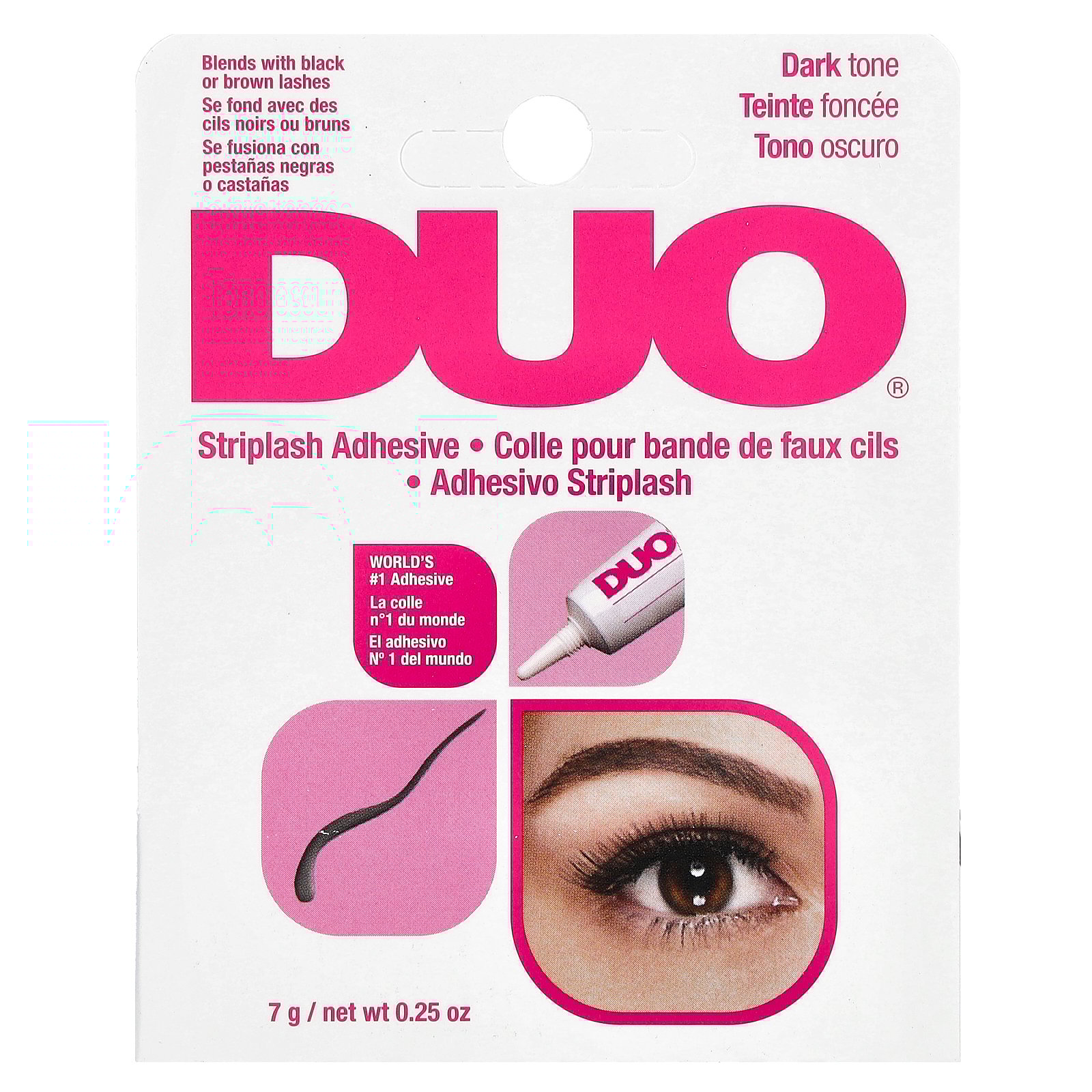 DUO Strip Eyelash Adhesive for Strip Lashes, Dark Tone, 0.25 oz