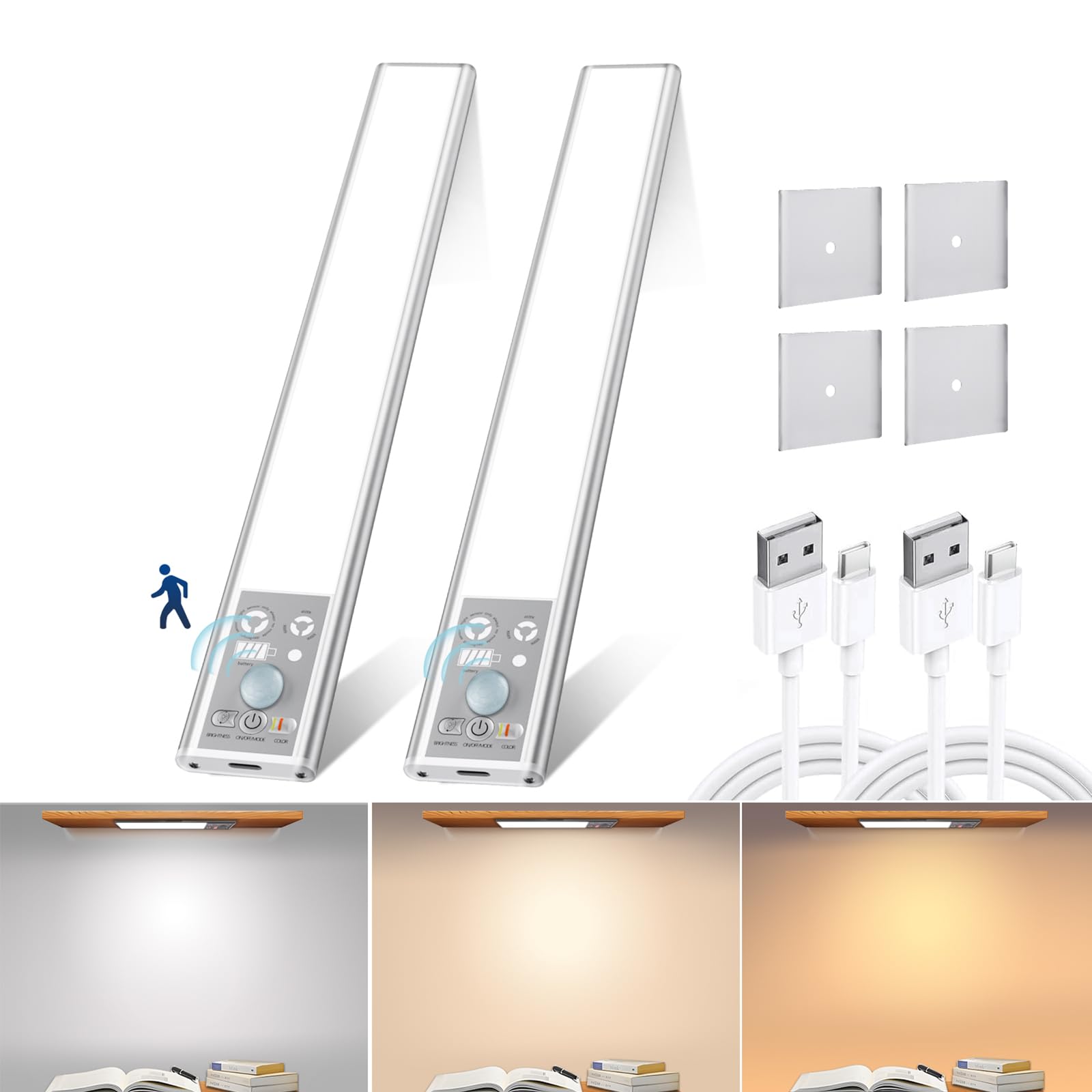 Palaro Under Cabinet Lights, 15.7 Inch Motion Sensor Light Indoor, 126 - View #8