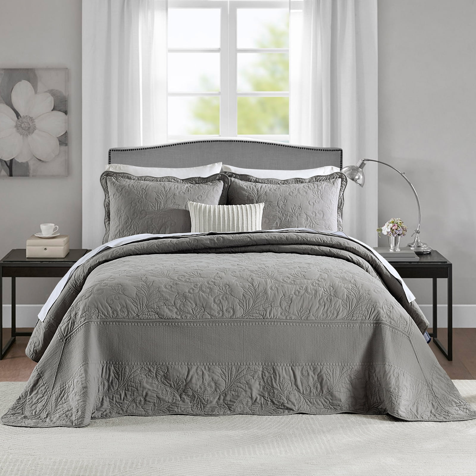 Trapunta extra large per letto king size, 3 pezzi, 304,8 x 304,8