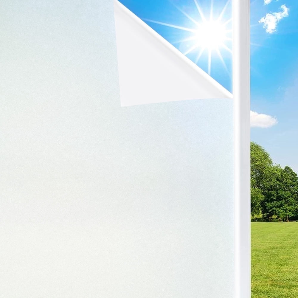 Volcanics Static Cling Window Privacy Film - Removable, UV Blocking, Easy Install