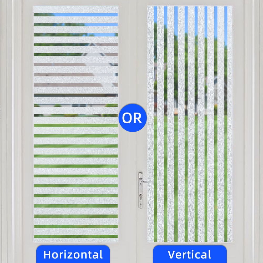DUONER Privacy Window Film Privacy Covering Frosted Window Film Peel
