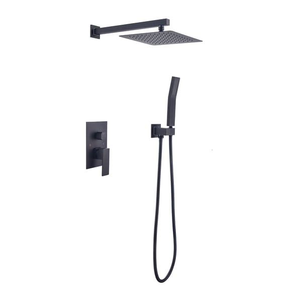 Freestanding Tub Faucet Replacement 10 inch Shower Head Bathroom Luxury Rain Mixer Shower Complete Combo Set Wall Mounted,Freestanding Tub Faucet Installation