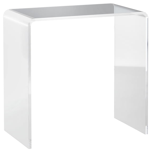 21" Long Rectangle All Acrylic 15mm Thick Waterfall Coffee Table, Clear ...