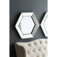 thumbnail image 1 of Wall Mounted Bathroom Mirrors 21" x 18" Hexagon Wall Mirror with Traditional Silver Finish, Home Decor Accent Mirror for Living Room, Entryway, Bedroom,Frameless Bathroom Mirrors, 1 of 3