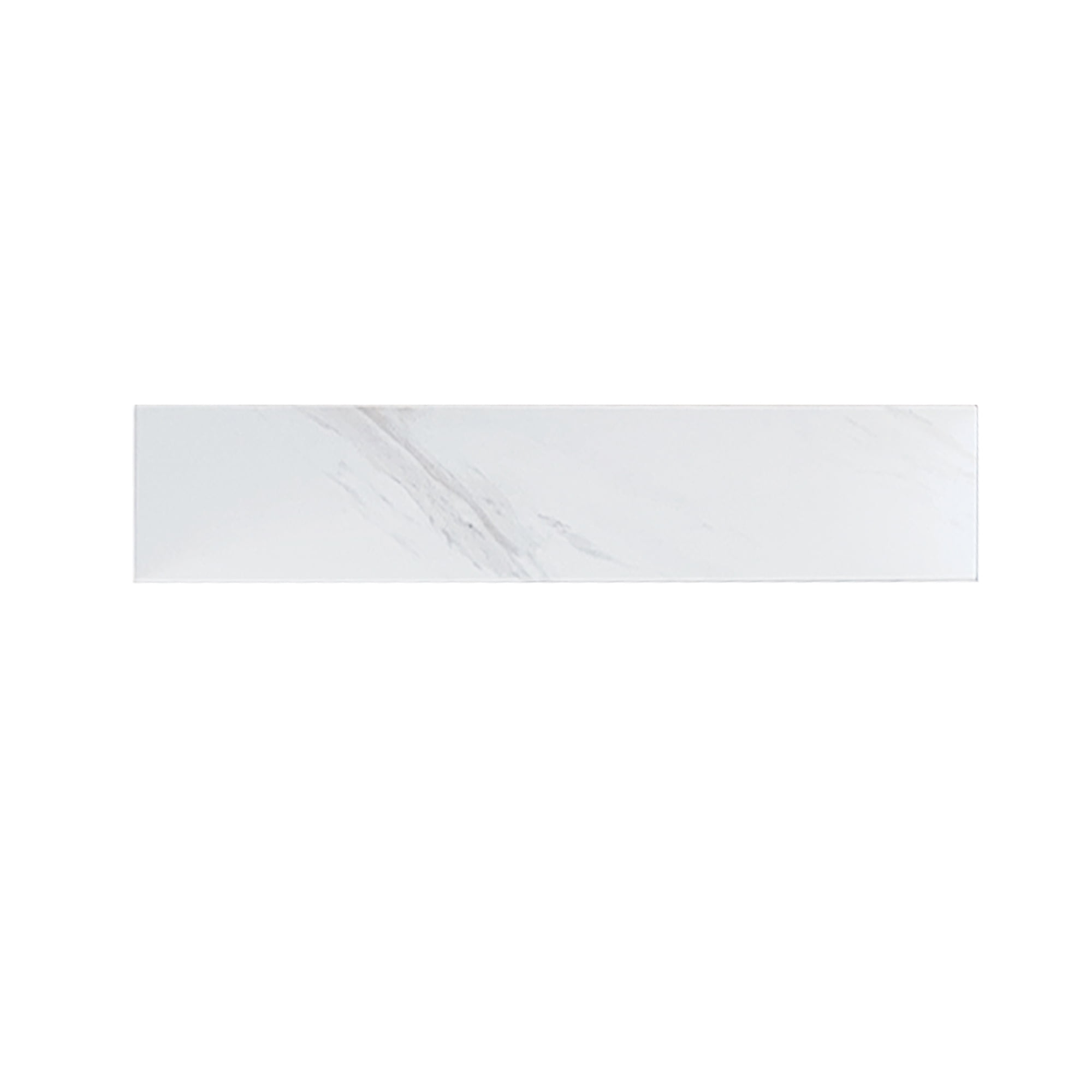 22" White Marble Vanity Top Side Splash with Veins