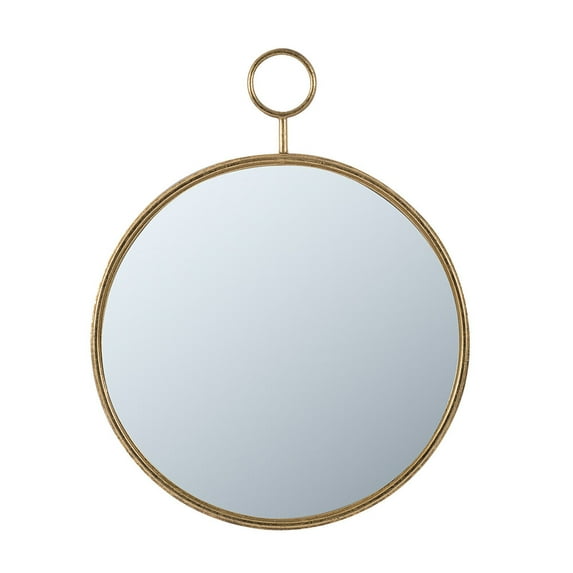 DUOSONG 22" X 28" Circle Wall Mirror With Gold Iron Frame, Accent Mirror For Living Room, Entryway, Office Gold Iron Household Supplies & Décor Mirrors Bathroom Mirrors